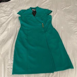 Versatile green wrap dress
